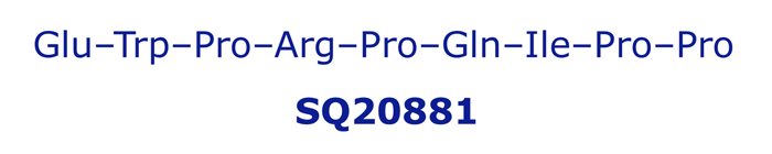 The amino acid sequence in the snake venom SQ20881