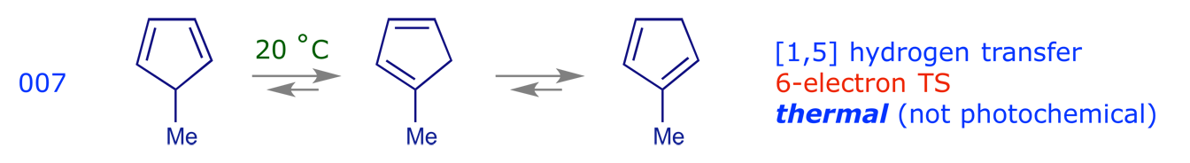 Suprafacial 1,5-hydrogen shifts in cyclopentadienes