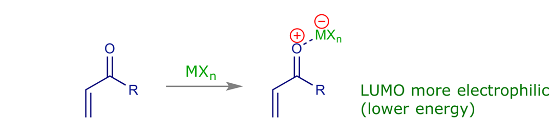 Coordination of Lewis acid to a vinyl ketone