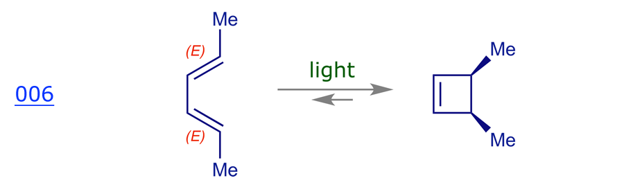 Photochemical electrocyclisation of (E,E)-2,4-hexadiene gives cis-3,4-dimethylcyclobutene