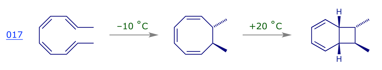 Sequential thermal electrocyclisations of (2E,4Z,6Z,8E)-decatetraene