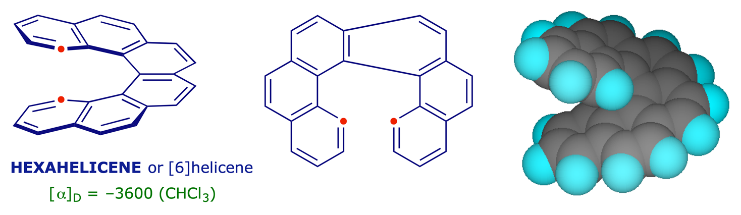 Alternative representations of [6]helicene (hexahelicene)